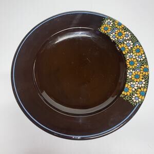 Handarbeit Topferei Steiner 3629 Kiesen 11" Dinner Plate Brown Hand Painted